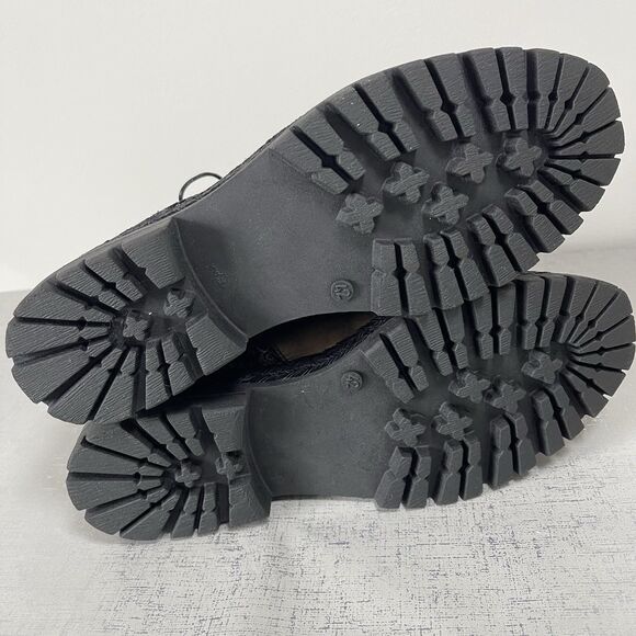 Eric Michael Women's Lace Up Combat Boots 10 - 10.5 Lug Sole Boho Floral Print - Picture 10 of 13